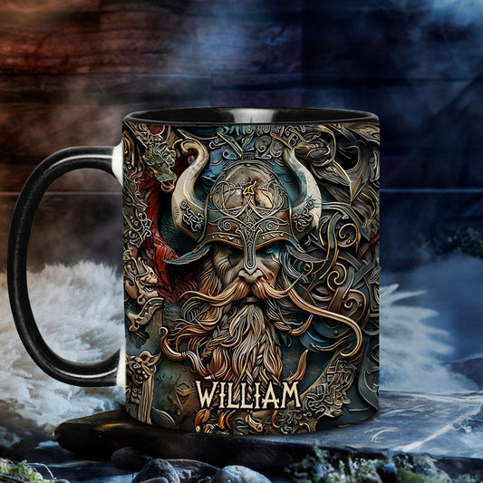 Mug personnalisé « Héros Viking Vintage » - Mug Viking à l'accent viking