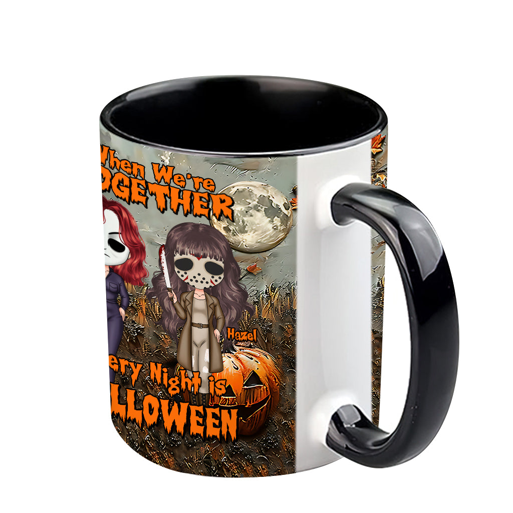 Quand on est ensemble, chaque soir c'est Halloween - Mug personnalisé pour meilleure amie