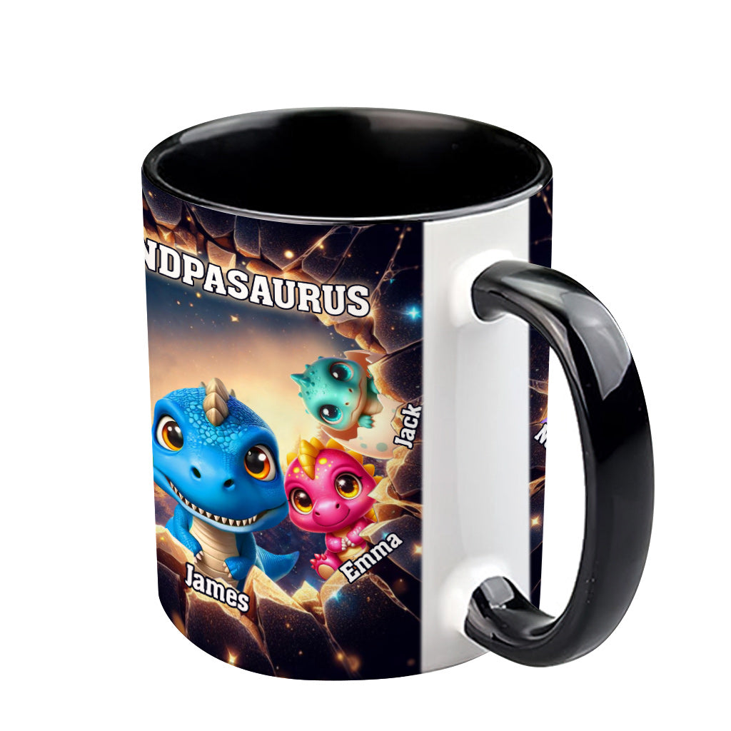Grandpasaurus - Personalized Grandpa Accent Mug