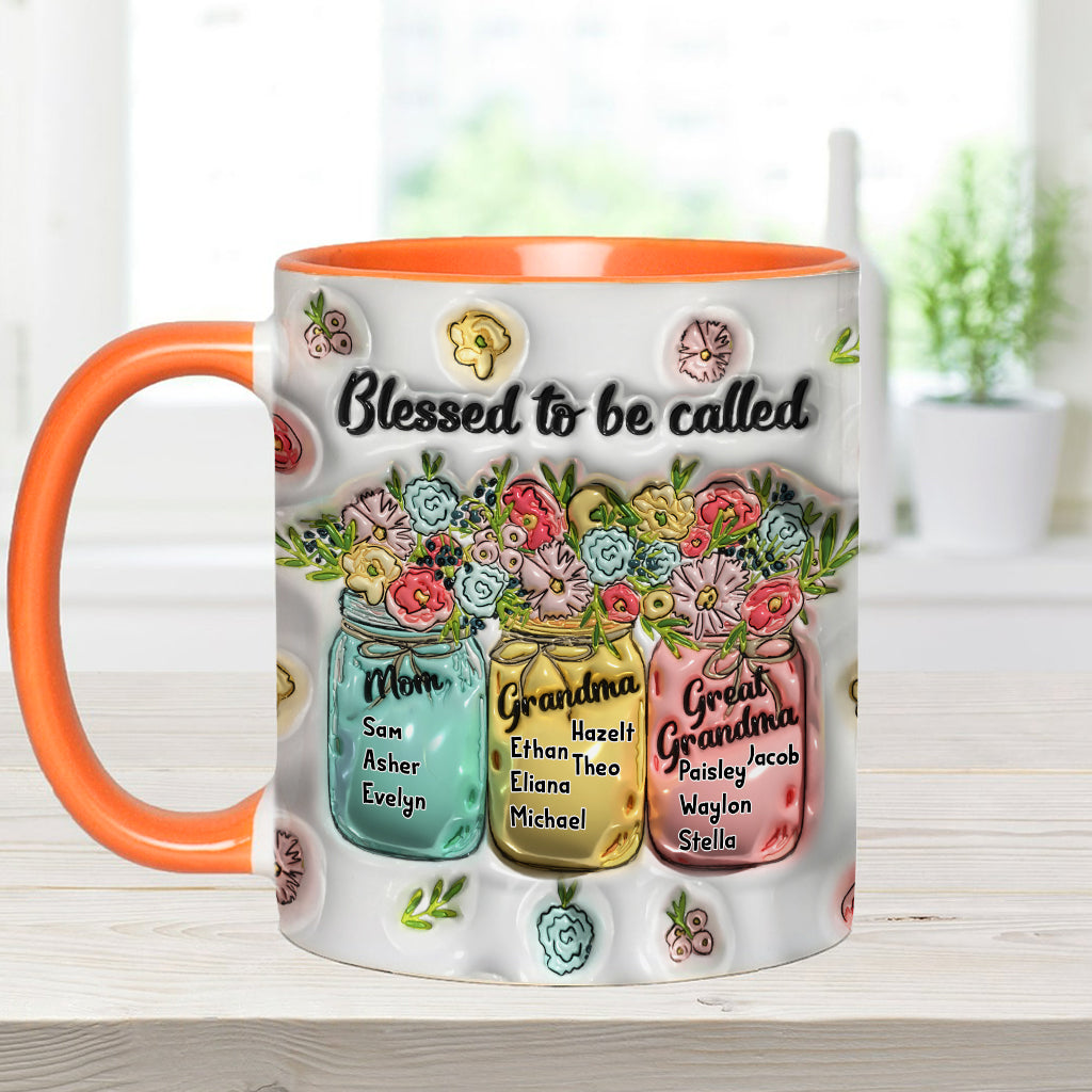 Heureuse d'être appelée - Mug personnalisé pour grand-mère