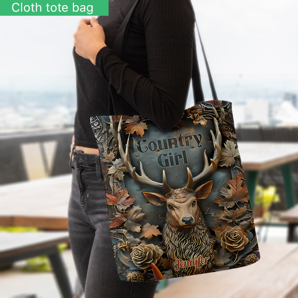 Country Girl - Personalized Hunting Tote Bag