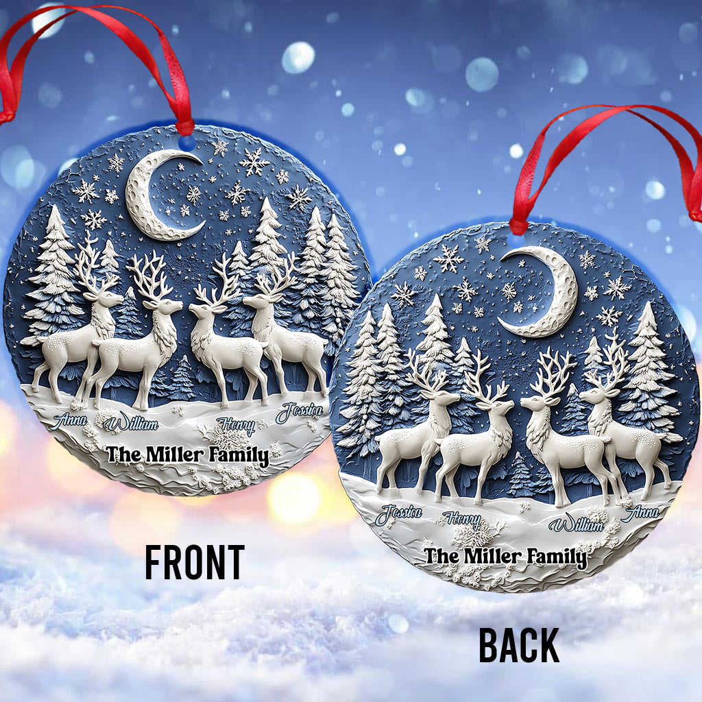 Beautiful Night Silent Night - Personalized Family Ornament