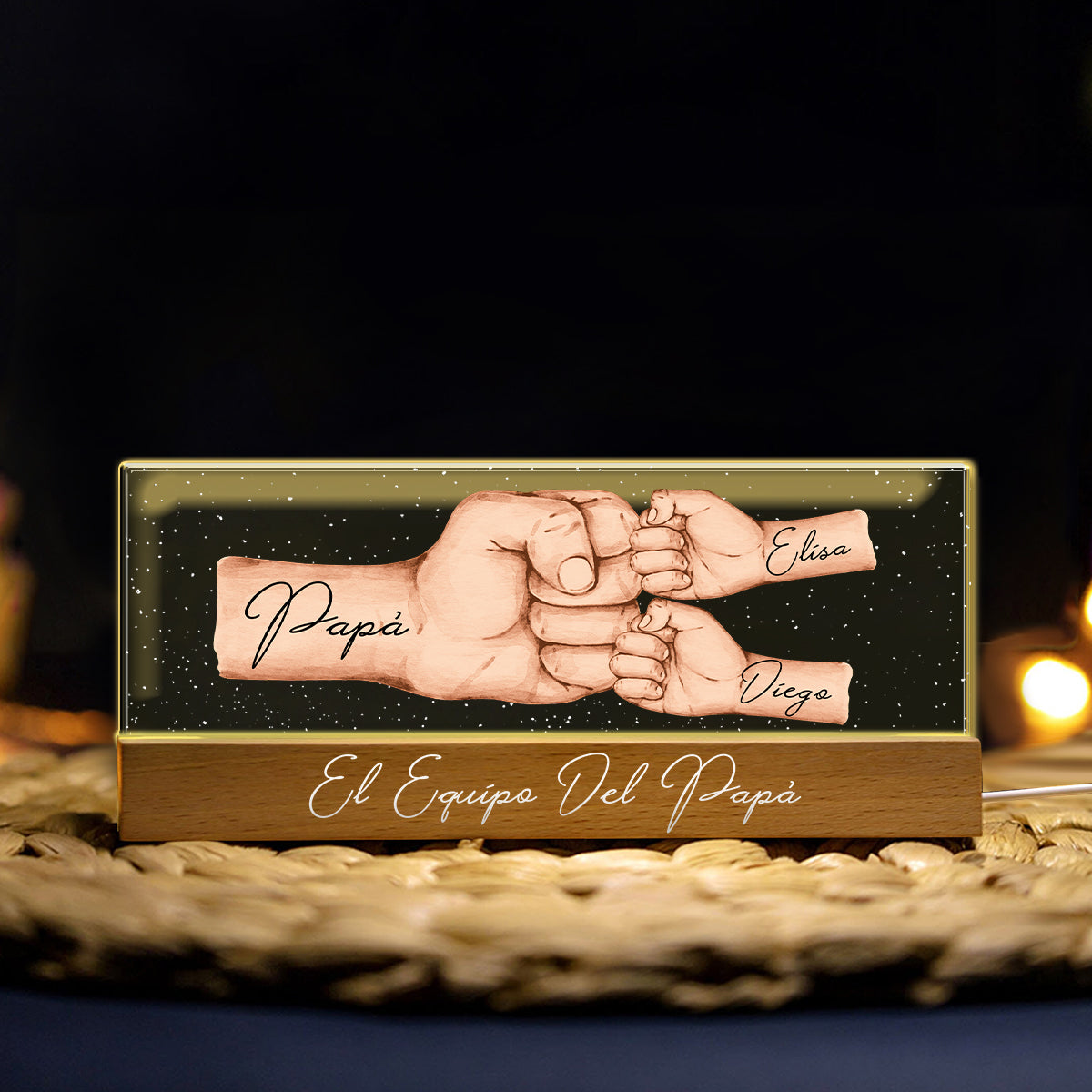 El Equipo Del Papá ¡Feliz Día del Padre! - Veilleuse LED personnalisée Père