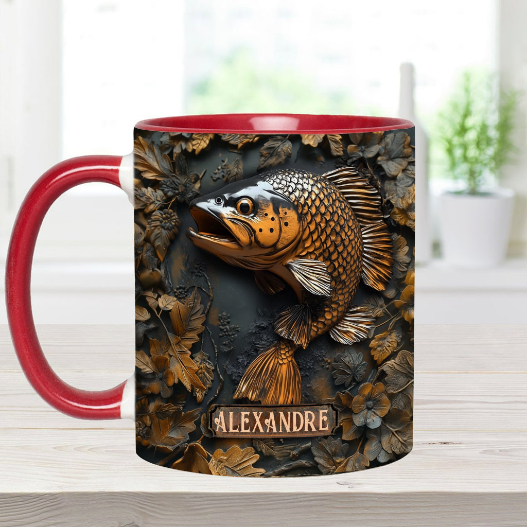 Fishing Lover Gift - Personalized Fishing Accent Mug