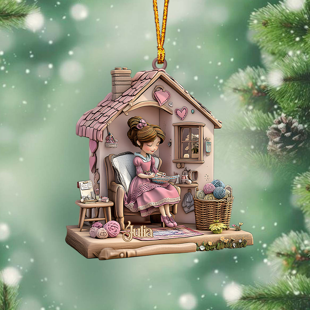 My Happy Place - Personalized Crocheting Ornament