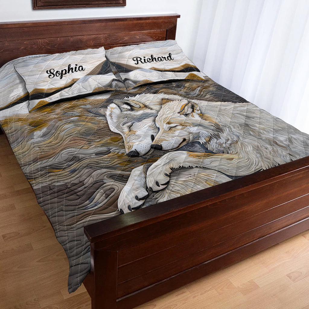 Je t'aimerai toujours - Ensemble de courtepointes personnalisé pour couple