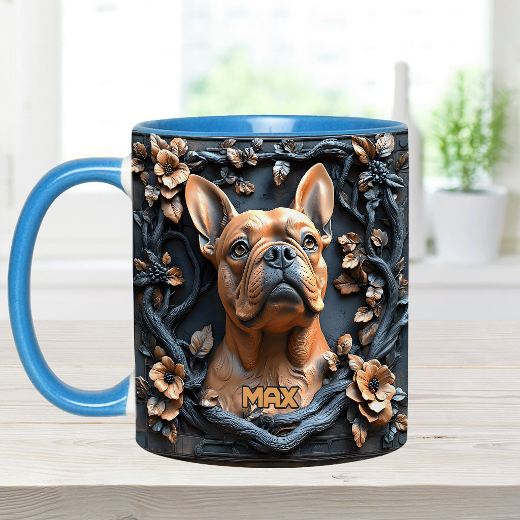 Lovely Frenchie - Personalized Dog Accent Mug