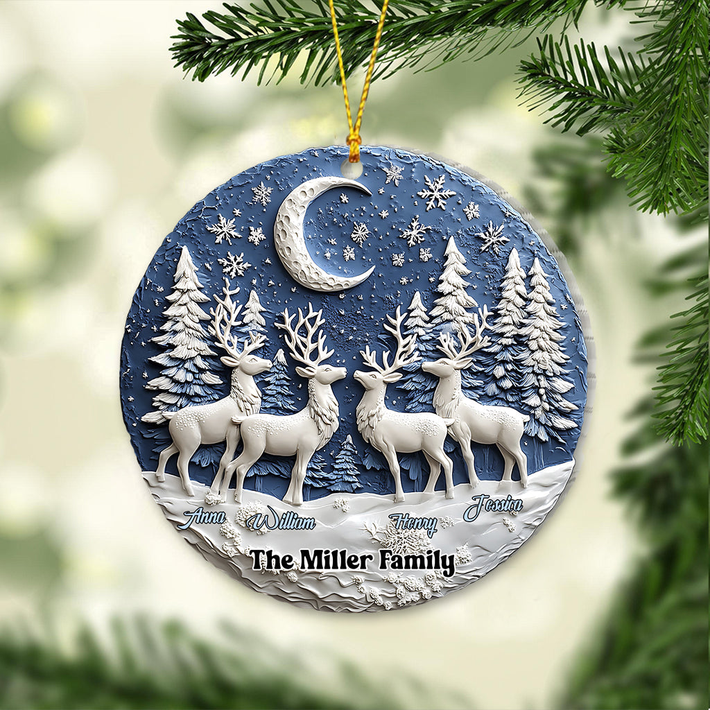 Beautiful Night Silent Night - Personalized Family Ornament