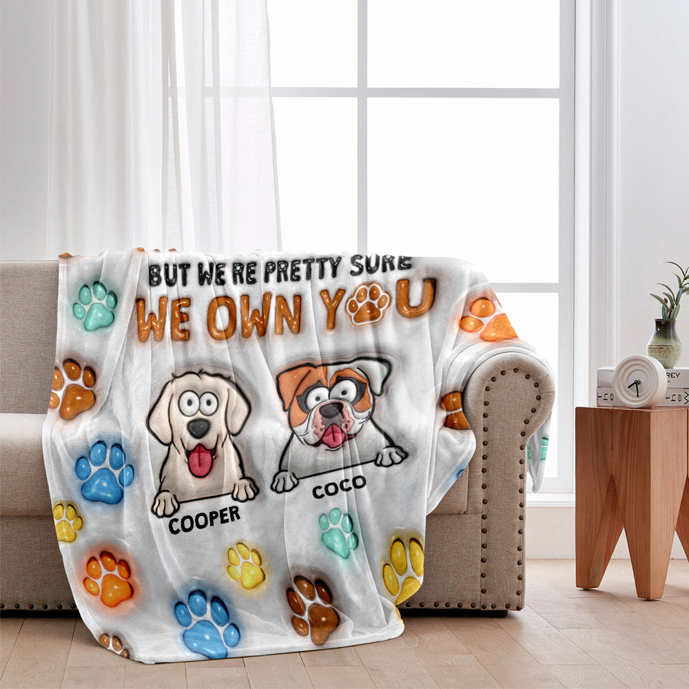 Tu m'as peut-être adopté, mais je suis presque sûr que tu m'appartiens - Couverture personnalisée pour chien