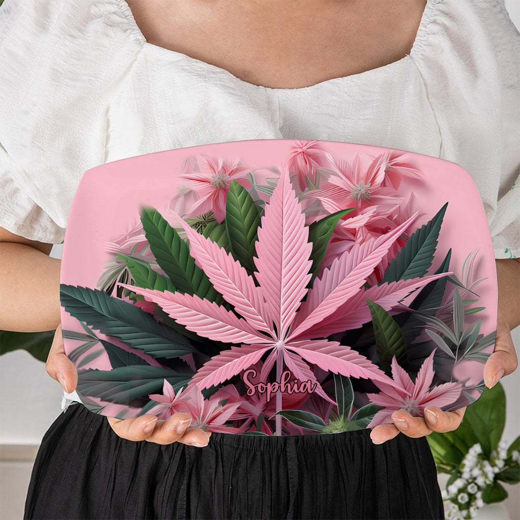 Assiette à cannabis personnalisée Pink Stoner Chick