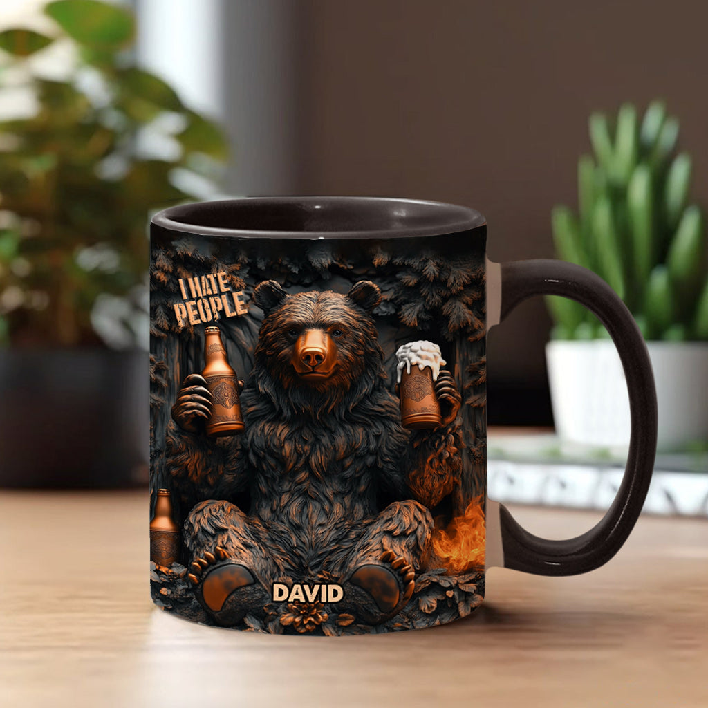 Je déteste les gens - Mug de camping personnalisé