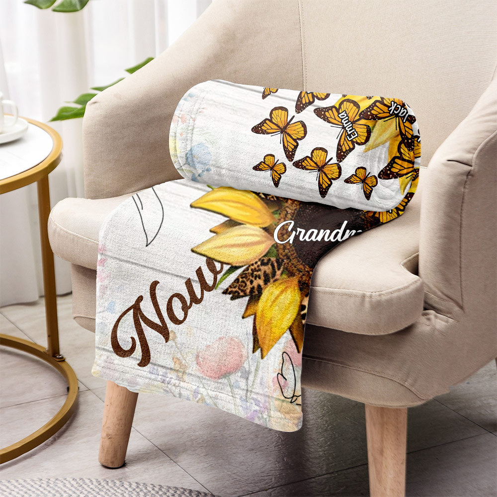 Première maman, maintenant grand-mère - Couverture personnalisée Tournesol pour grand-mère