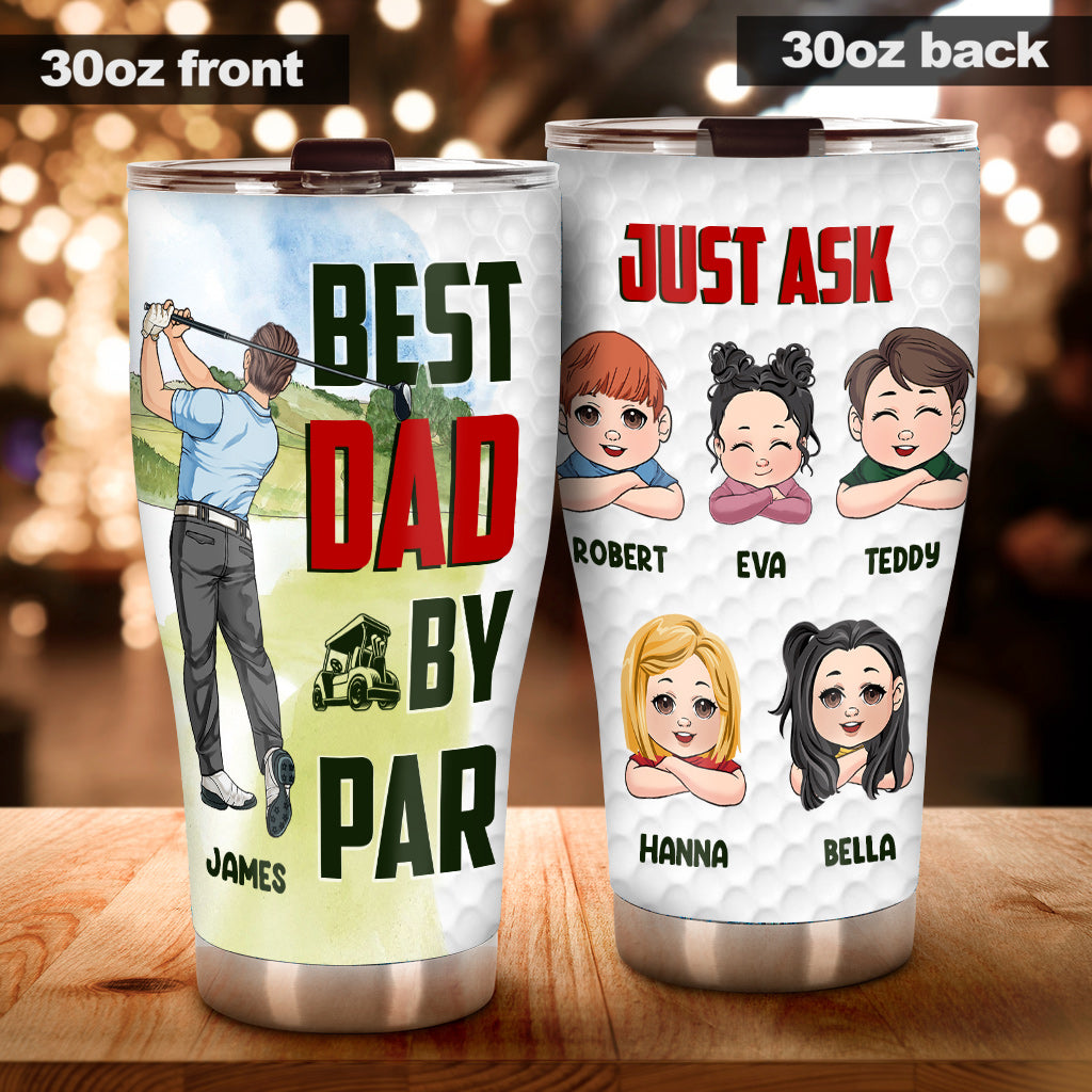 Meilleur papa par Par Any Title - Gobelet de golf personnalisé