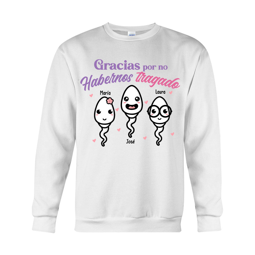 Gracias Por No Habernos Tragado - T-shirt et sweat à capuche personnalisés pour mère