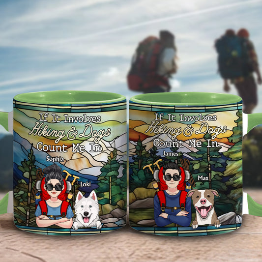 And She Lived Happily Ever After - Personalized Hiking Accent Mug