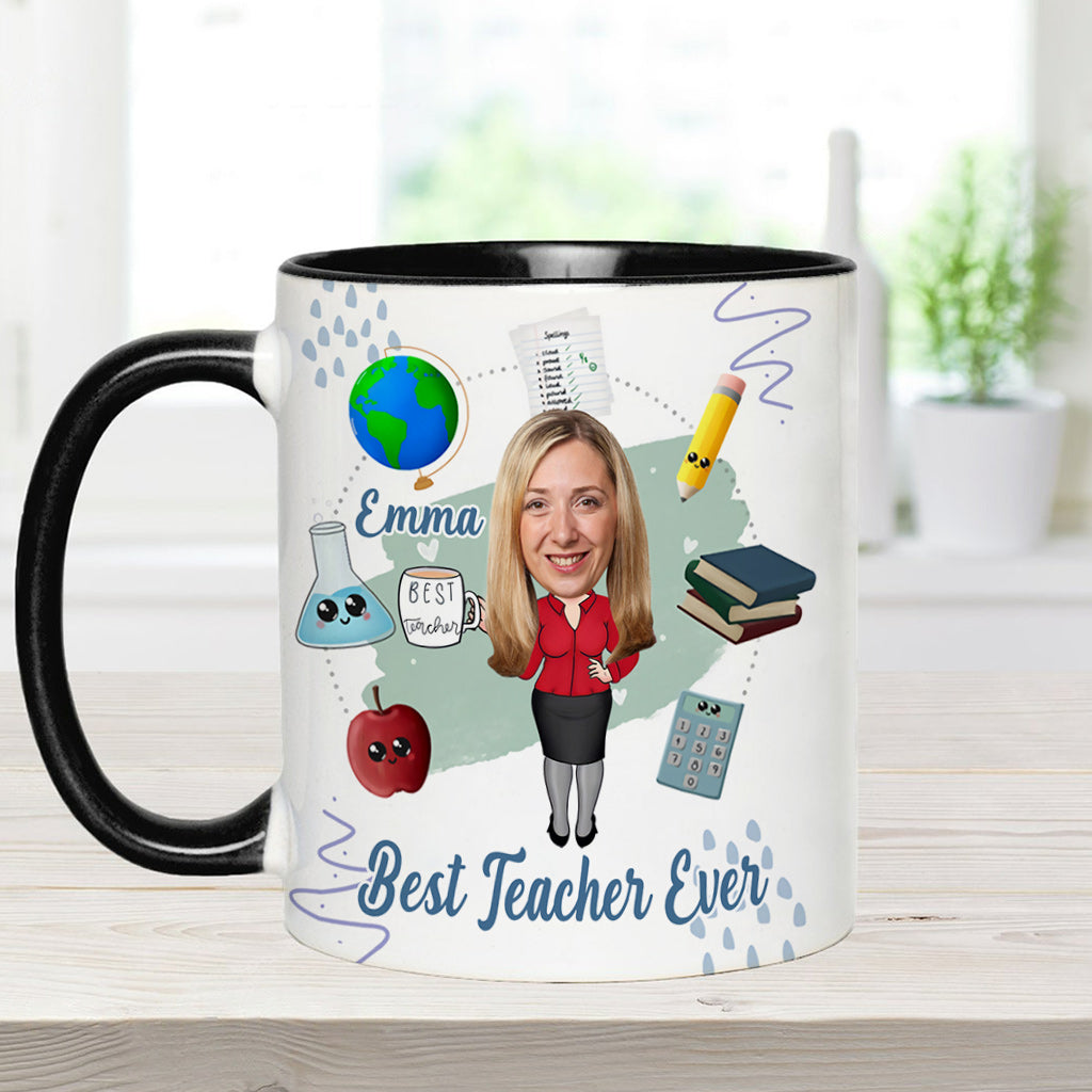 Meilleure enseignante du monde - Mug personnalisé « Meilleure enseignante »