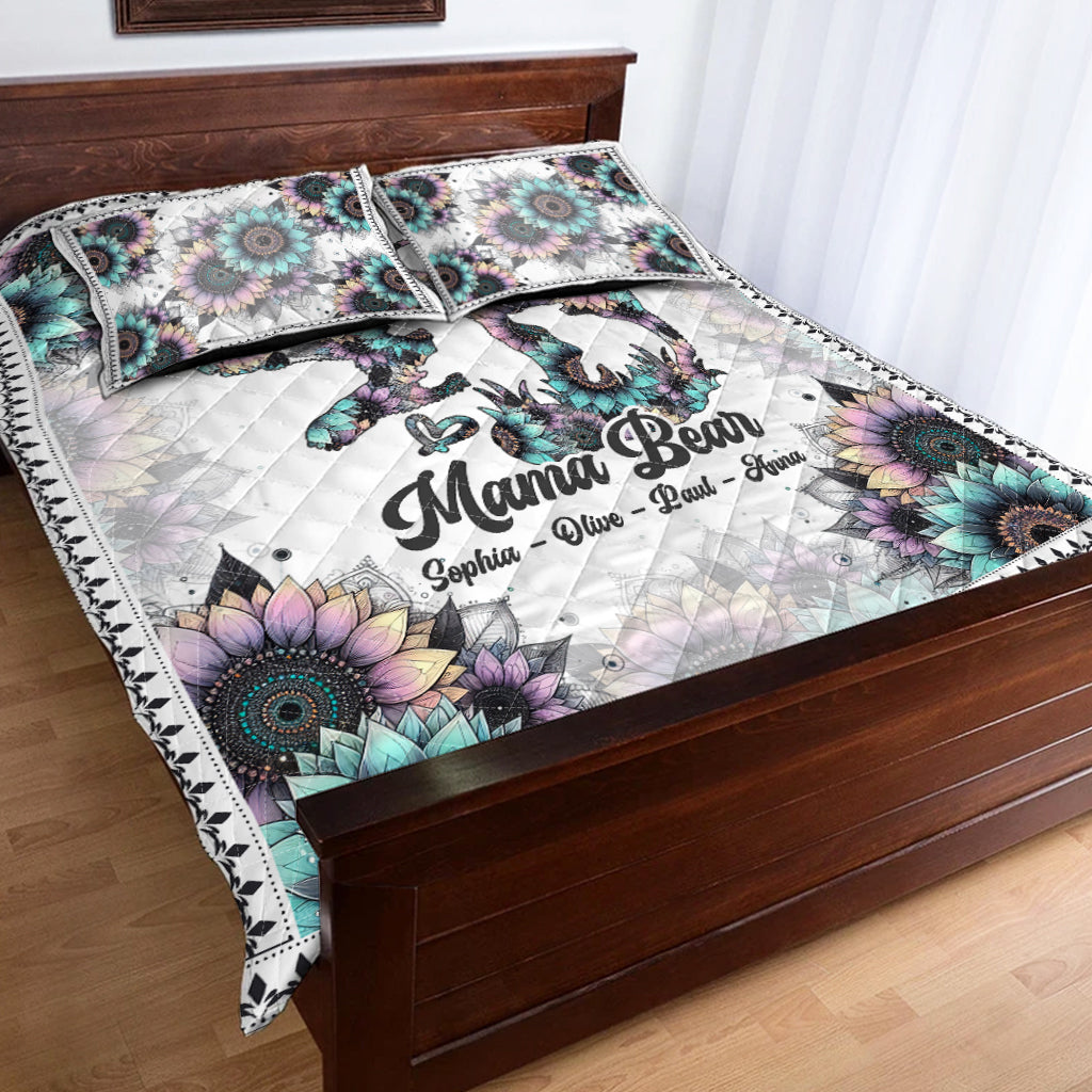 Maman Ours - Ensemble de courtepointe personnalisé pour maman