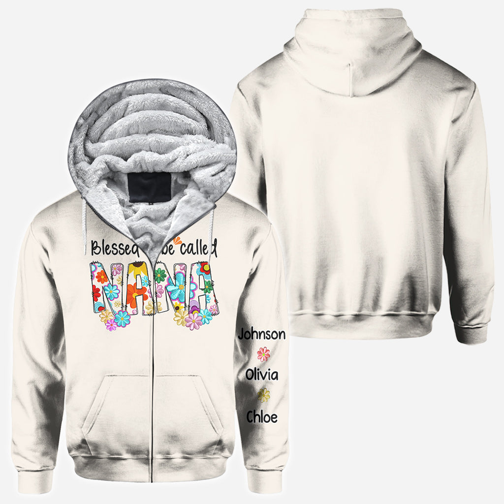 Blessed To Be Called Nana Floral Style - Personalized Grandma All Over Shirt