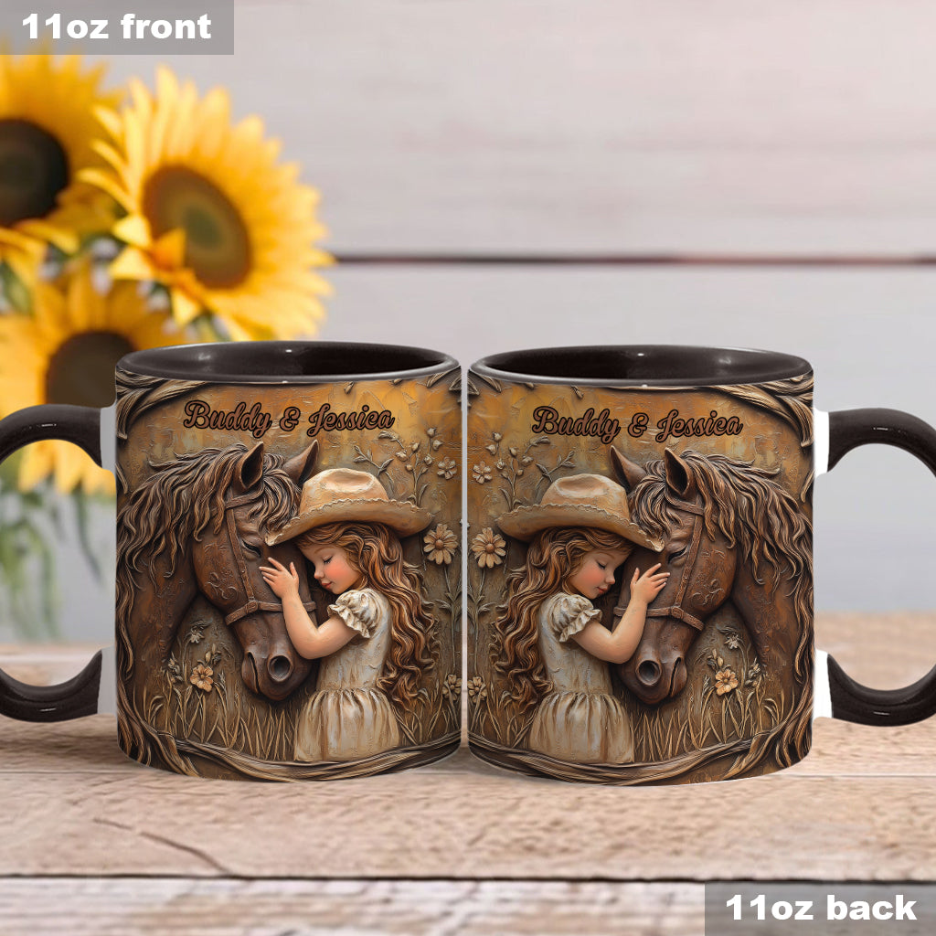 Mug personnalisé « Juste une fille qui aime les chevaux »