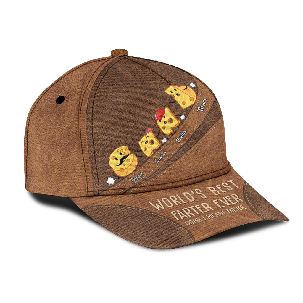 Casquette classique personnalisée « Meilleur péteur du monde » (avec fromage humoristique)