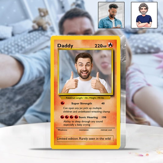 Papa Pokémon, le meilleur papa du monde - Plaque acrylique personnalisée Dresseur de Pokémons