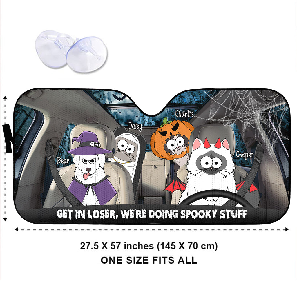 Objets effrayants - Pare-soleil de voiture personnalisé pour chien