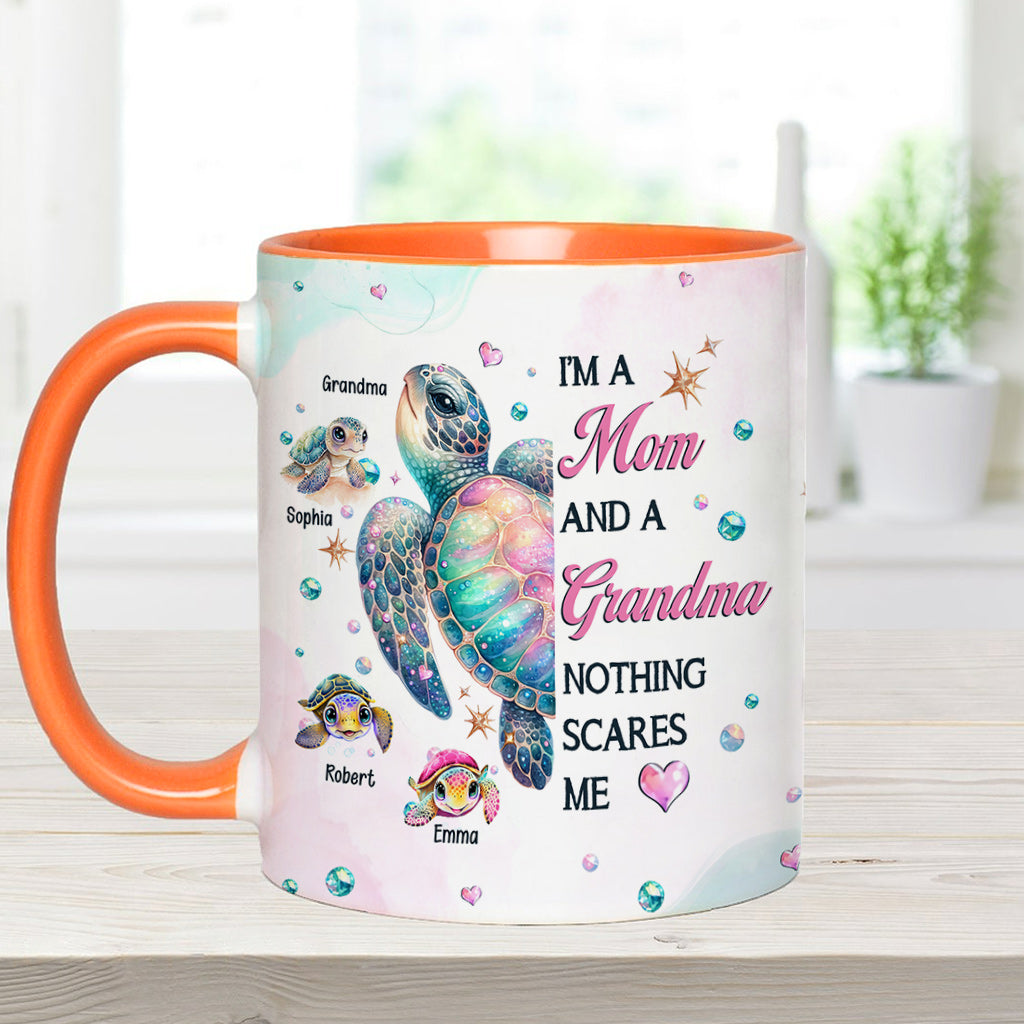 Rien ne me fait peur, mamie tortue - Mug personnalisé pour mamie