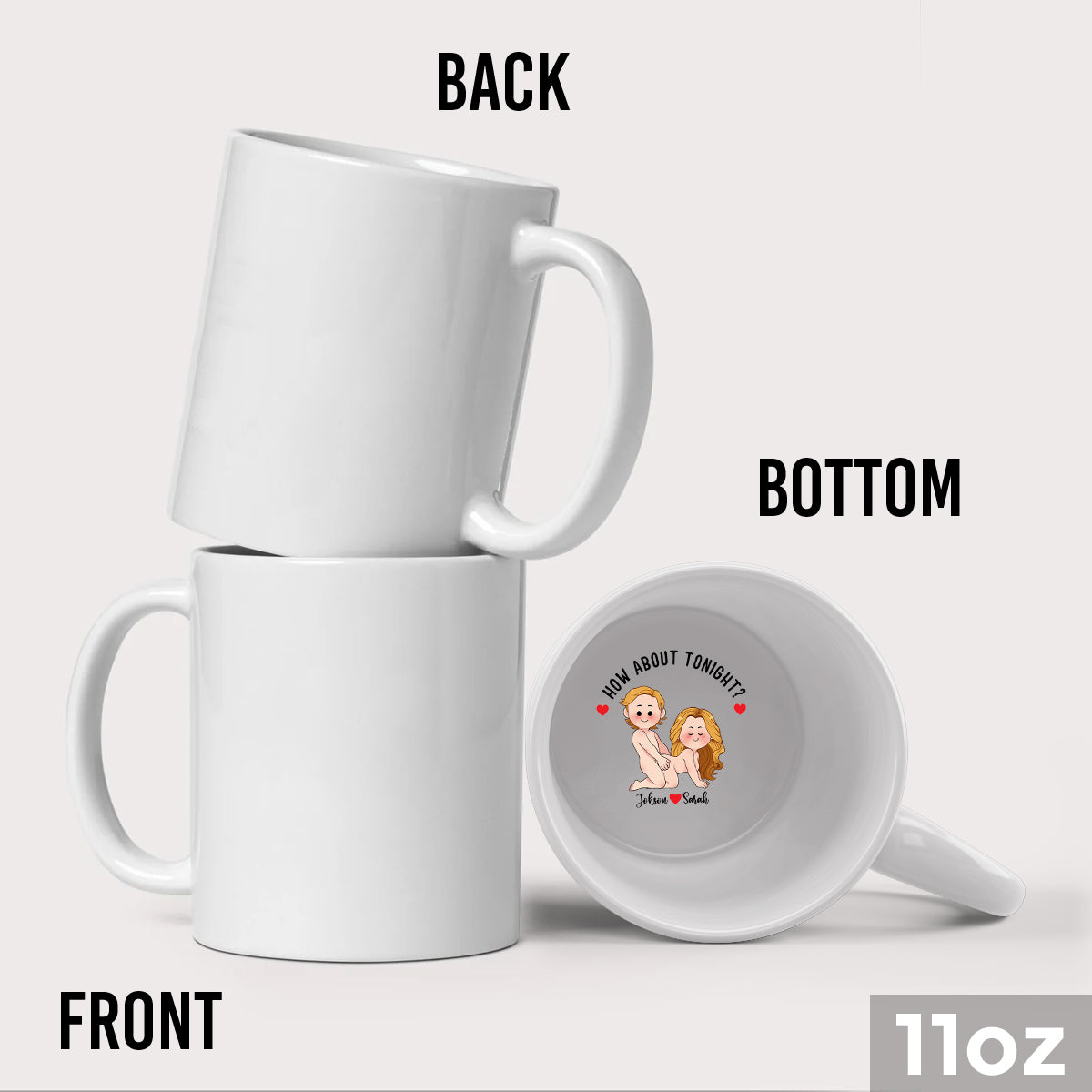 Et si on se voyait ce soir ? - Mug personnalisé pour couple avec message caché