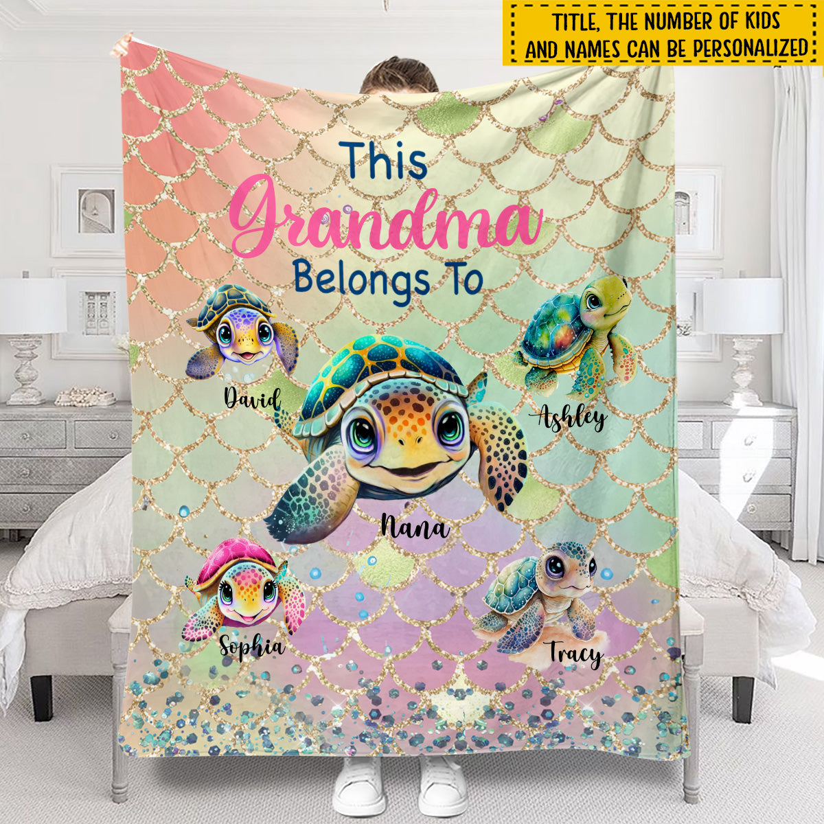 Couverture personnalisée pour grand-mère