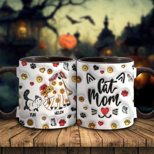 Cute Ghosts - Personalized Cat Accent Mug