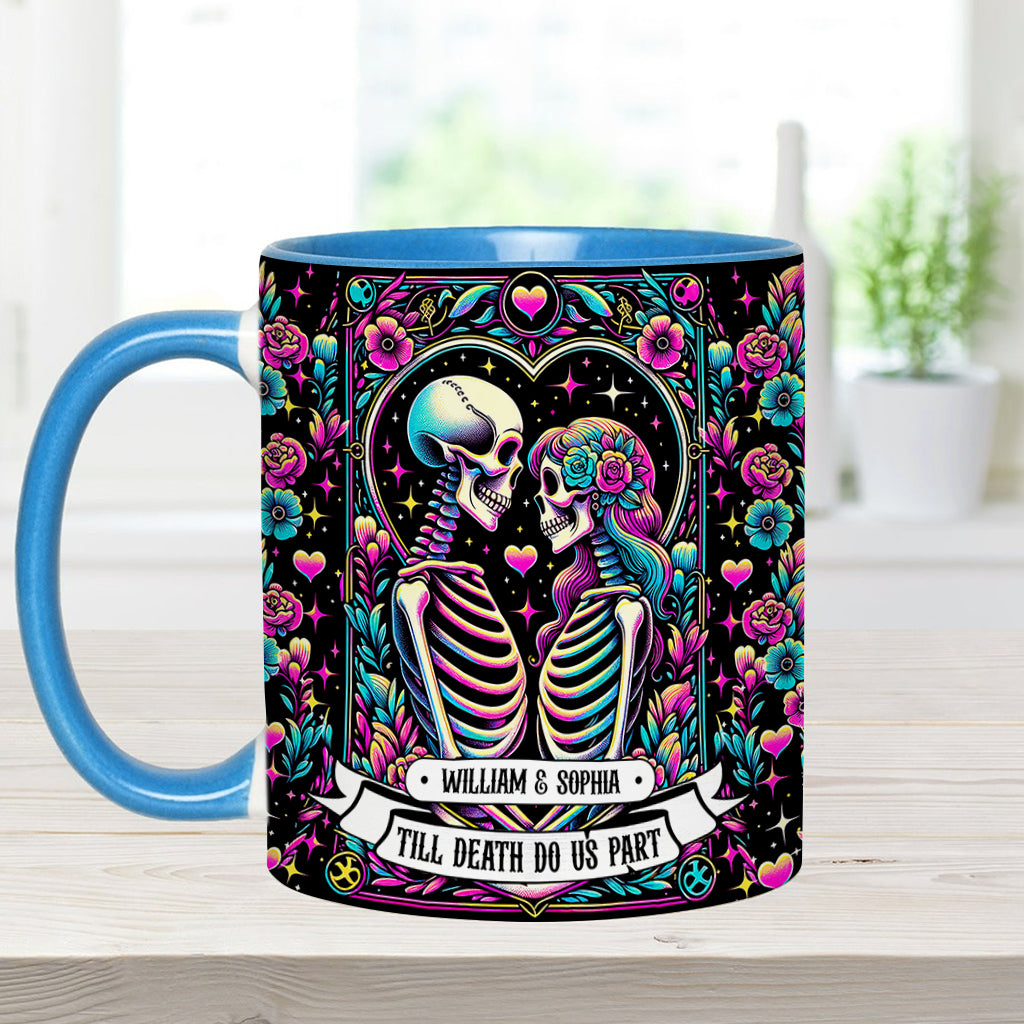 Jusqu'à ce que la mort nous sépare - Mug personnalisé à motif tête de mort