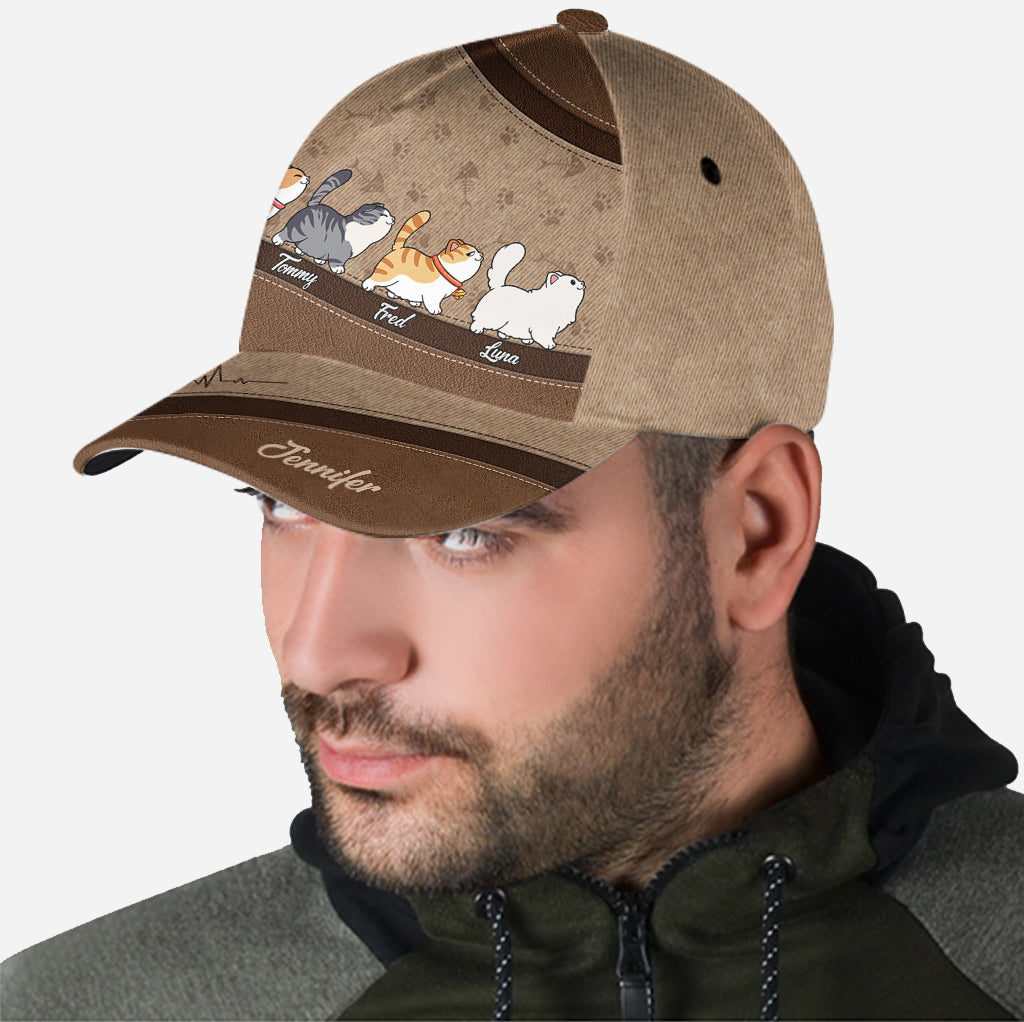 Casquette classique personnalisée « J'aime mes chats »