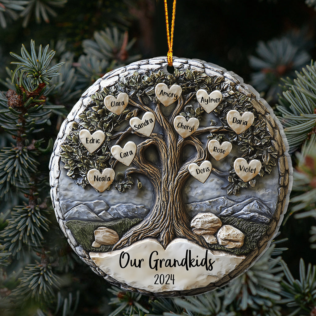 Our Grandkids 2024 - Personalized Grandma Ornament