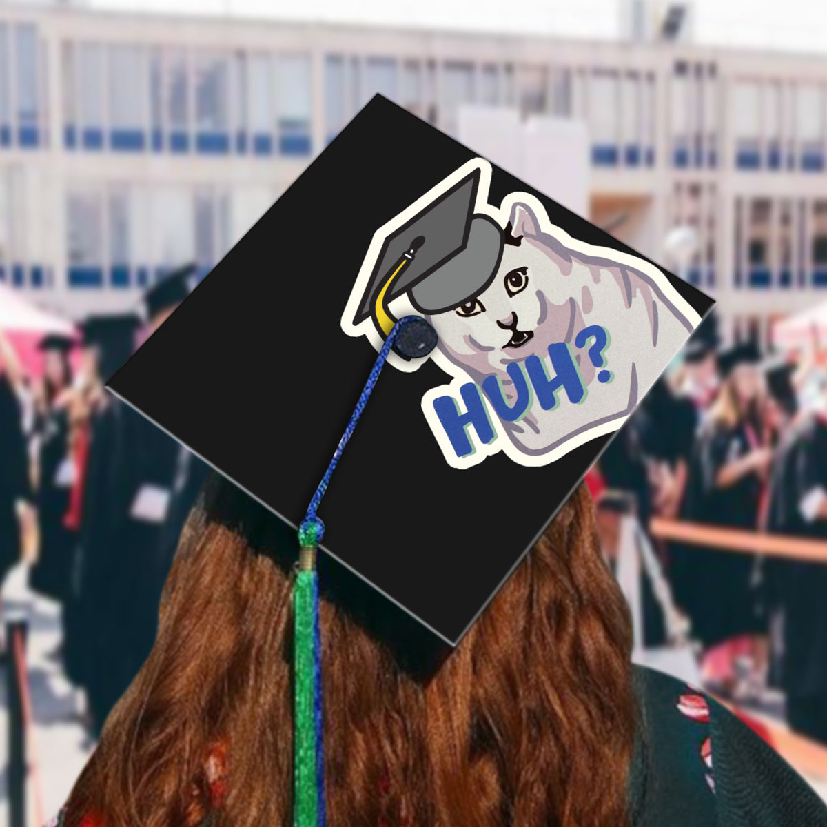 Huh Senior Graduation Meme - Graduation Cap Topper