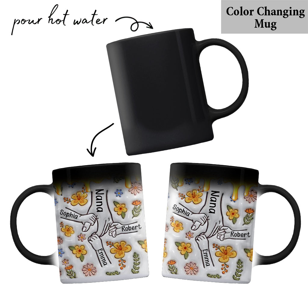 Tu nous tiens la main - Mug personnalisé pour maman