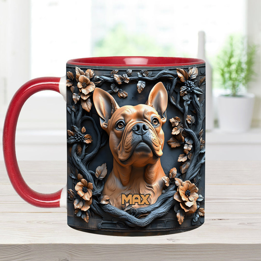 Lovely Frenchie - Personalized Dog Accent Mug