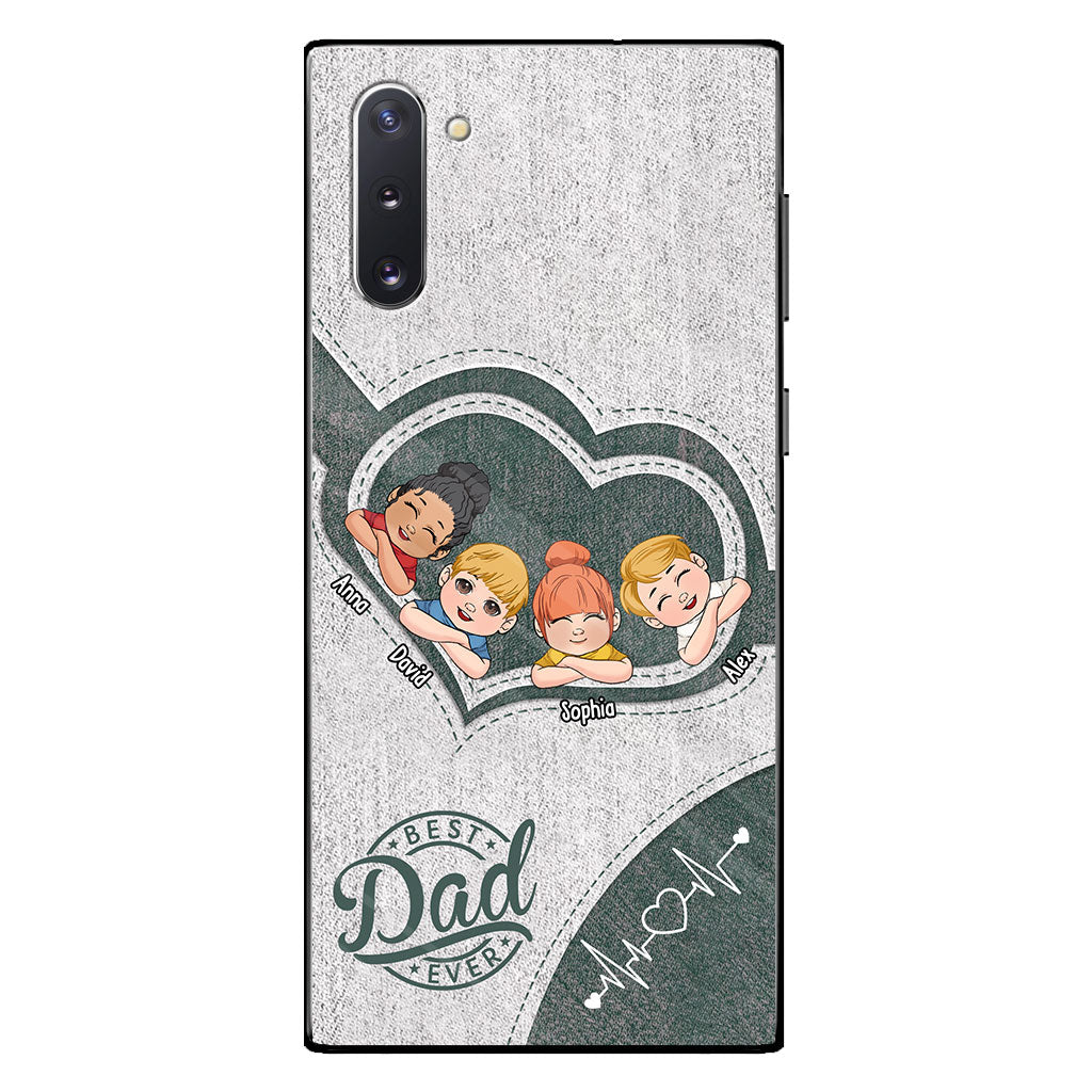 Dad's Heart Best Dad Ever - Personalized Father Phone Case