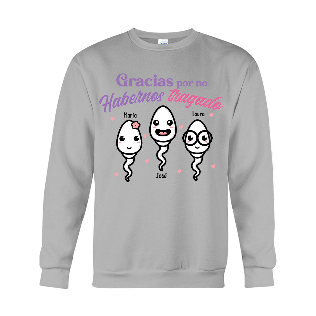 Gracias Por No Habernos Tragado - T-shirt et sweat à capuche personnalisés pour mère