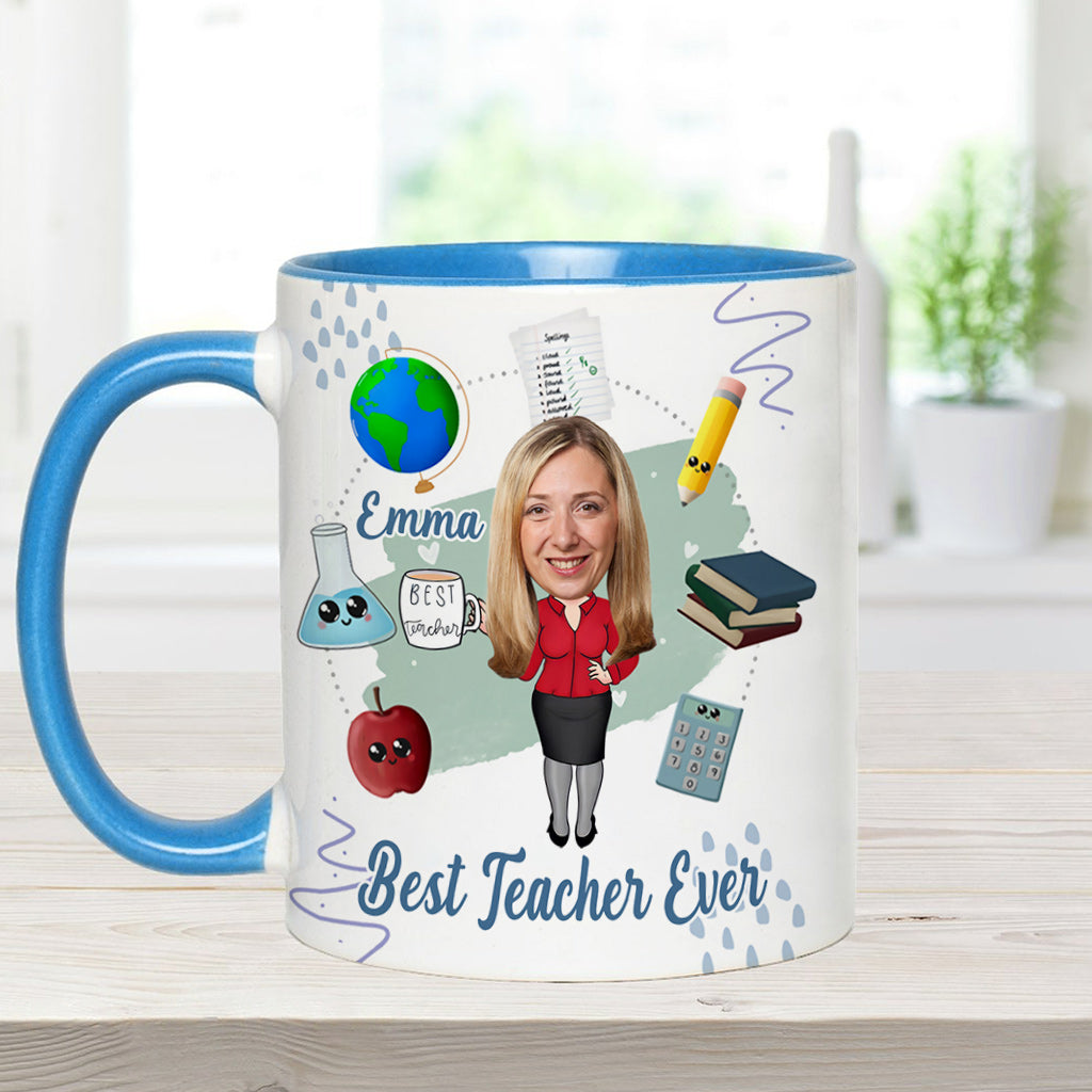 Meilleure enseignante du monde - Mug personnalisé « Meilleure enseignante »