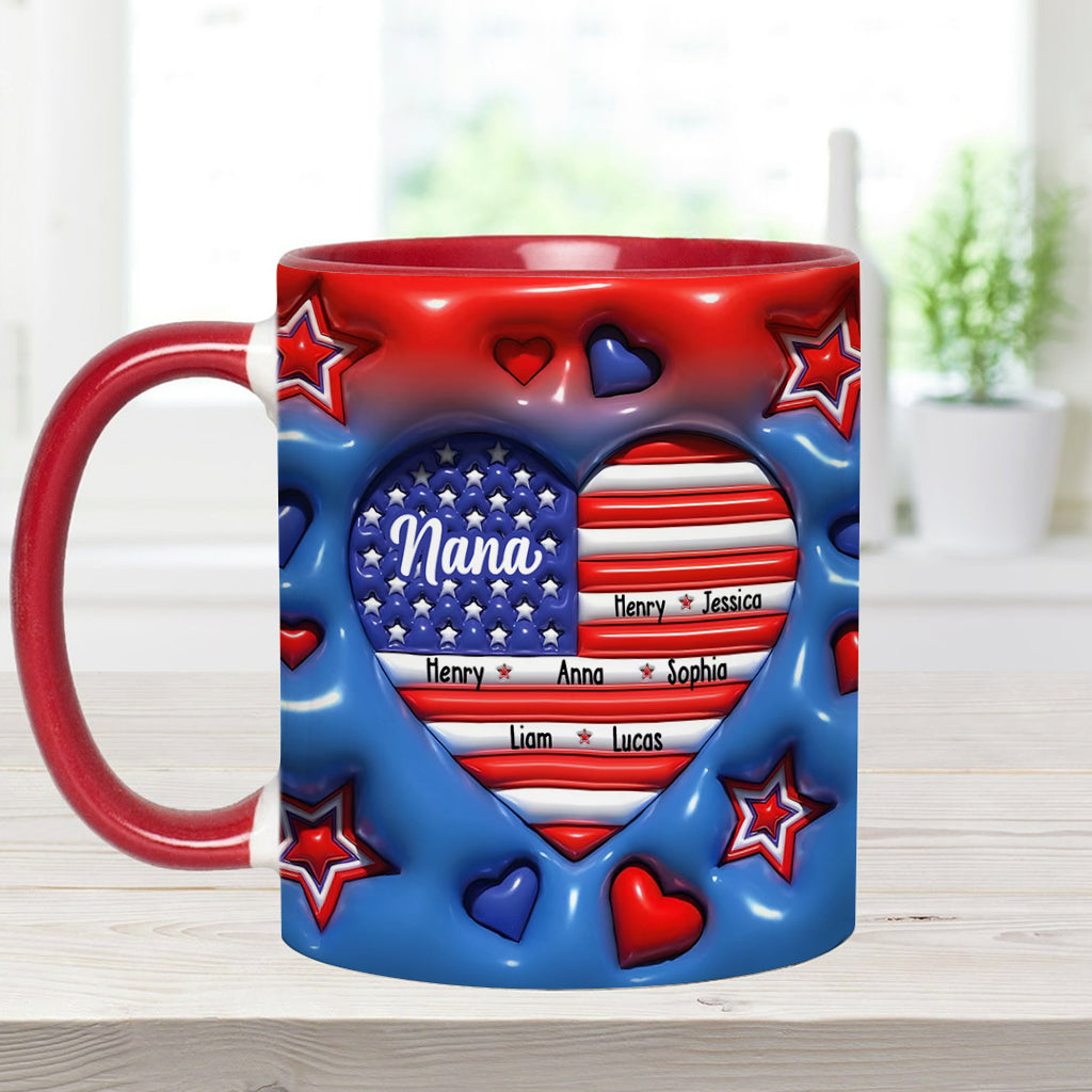 Grandma Nana Mom - Personalized Grandma Accent Mug