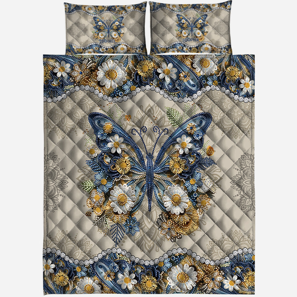 Beautiful Butterfly - Personalized Butterfly Quilt Set