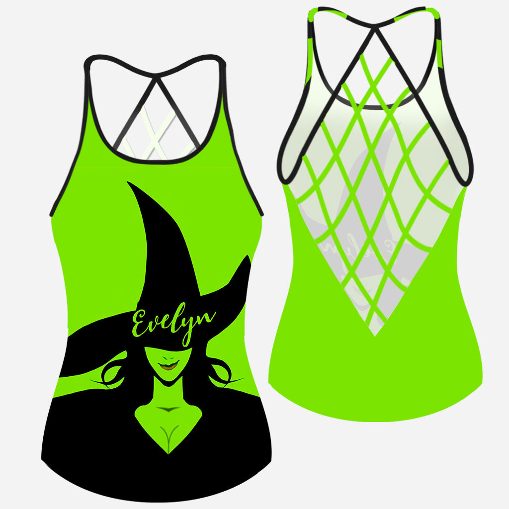 Green Witch - Personalized Witch Cross Tank Top