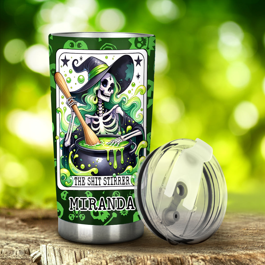 Gobelet personnalisé « La sorcière au crâne qui remue la merde »