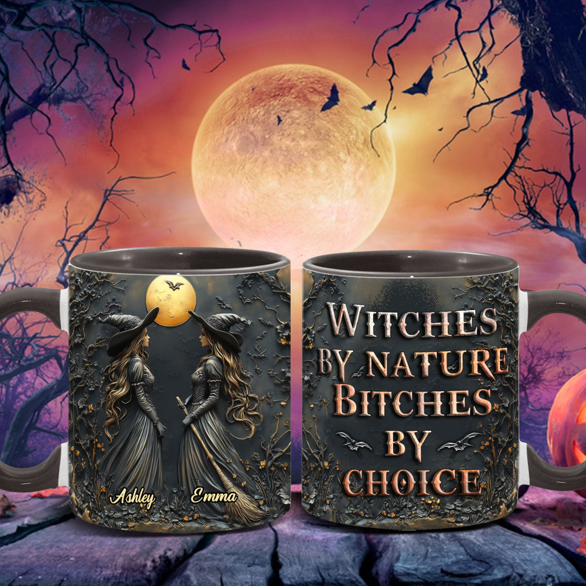 Sorcières par nature, garces par choix - Mug personnalisé pour meilleure amie