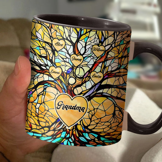 Our Family Tree - Personalized Grandma Accent Mug