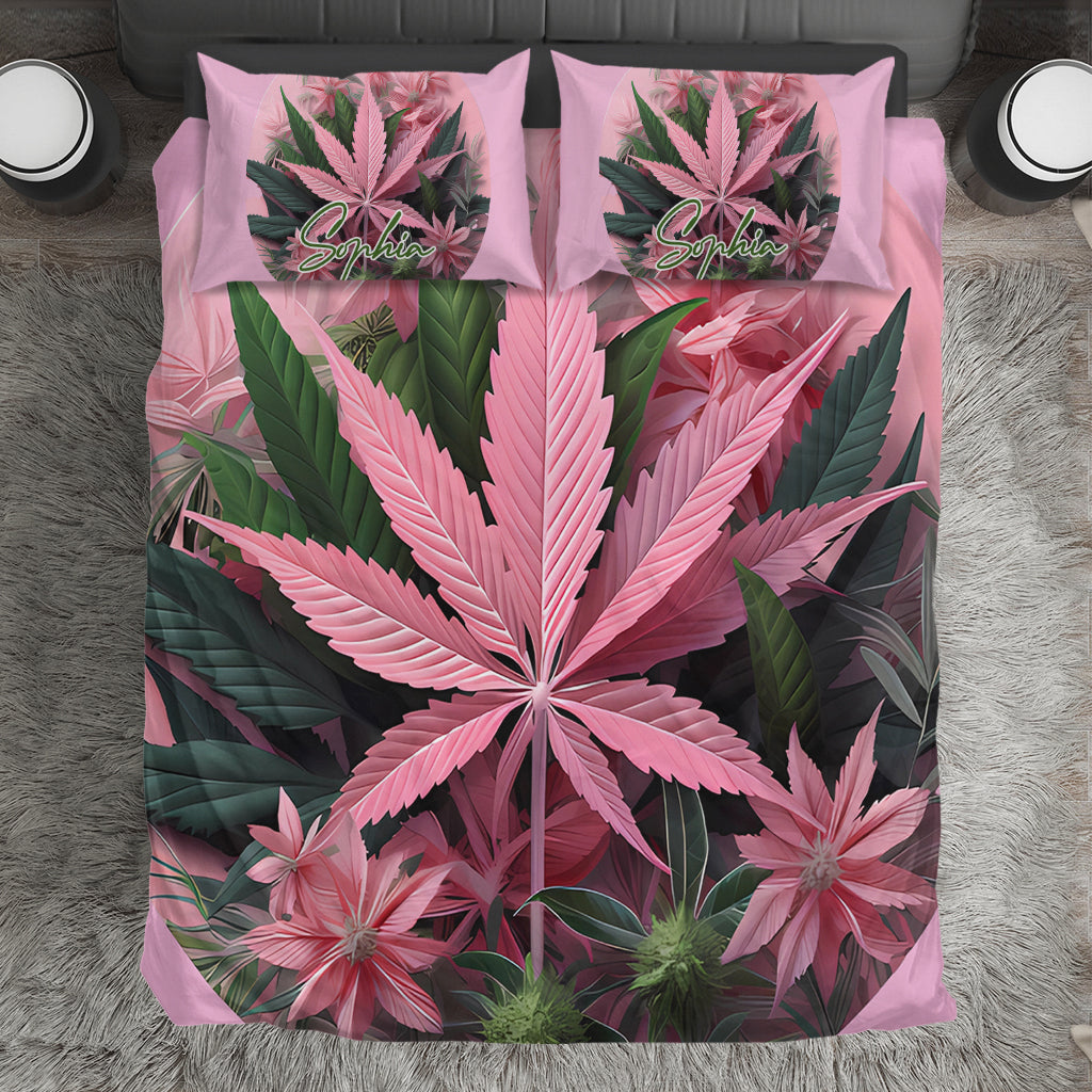 Pink In My Area - Personalized Weed Bedding Set