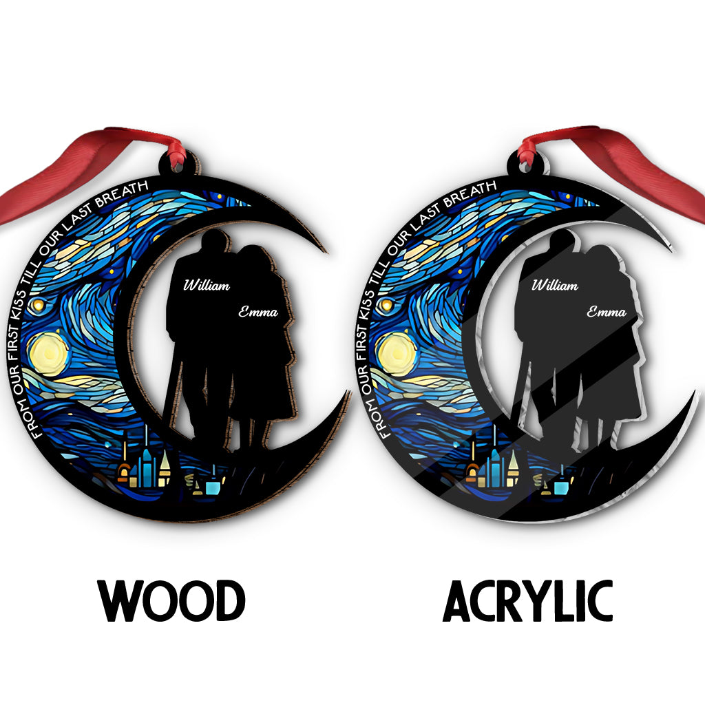 De notre premier baiser à notre dernier souffle - Ornement personnalisé pour couple