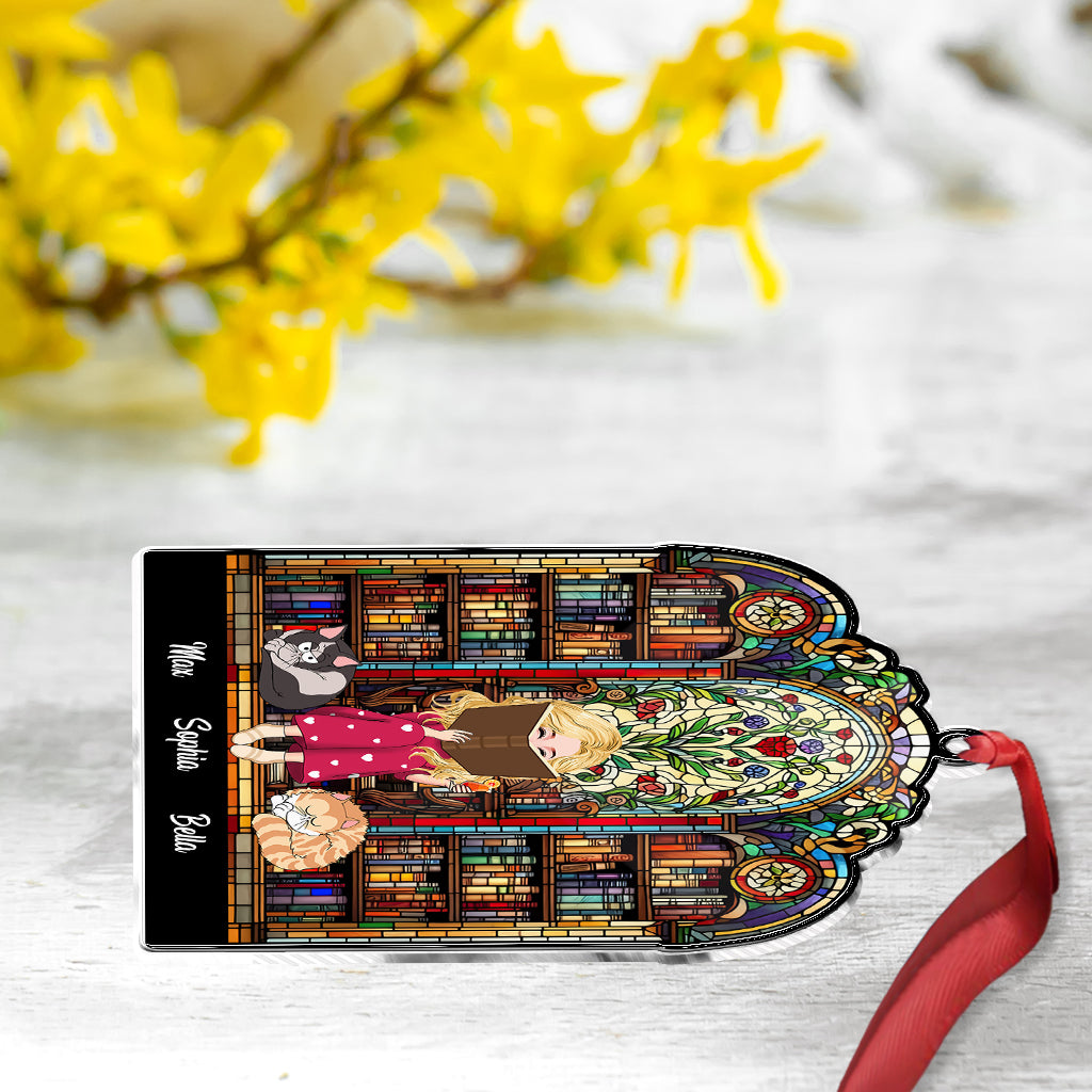 Juste une fille qui aime les livres - Ornement personnalisé en forme de livre