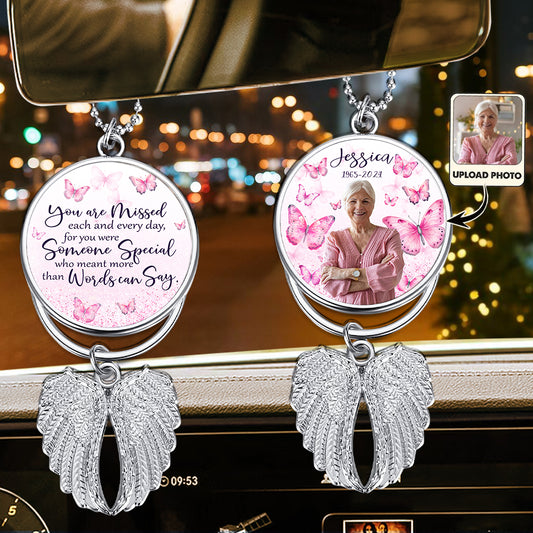 You Are Missed Each And Everyday - Personalized Memorial Wings Ornament