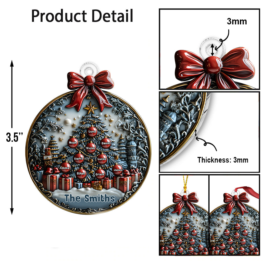 Merry Christmas - Personalized Family Custom Shaped Ornament